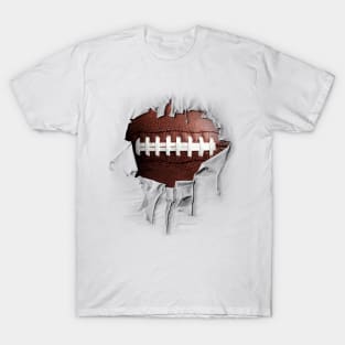 Shredded, Ripped and Torn Football T-Shirt